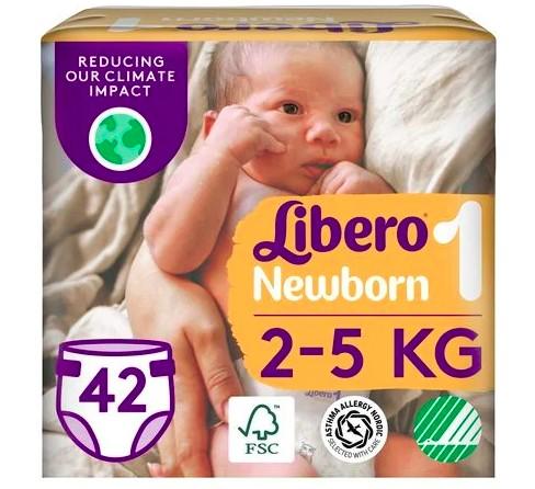 Підгузки Libero Newborn розмір 1 (2-5 кг), 42 шт